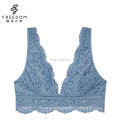 Linda e sexy com decote em V profundo mergulho push up sutiã de renda acolchoado design bralette